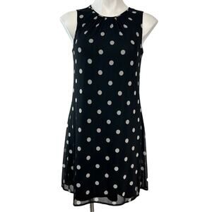 DKNY Summer Wedding Guest Polka Dot Shift Dress, size 2